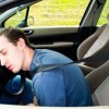 man asleep driving